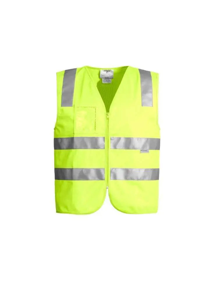 SYZMIK Unisex Hi Vis Zip Vest ZV998 Work Wear Syzmik Yellow XS